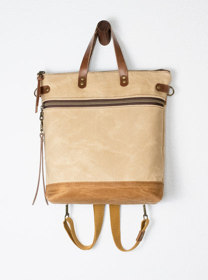 Convertible Tote - Sandy Neutral