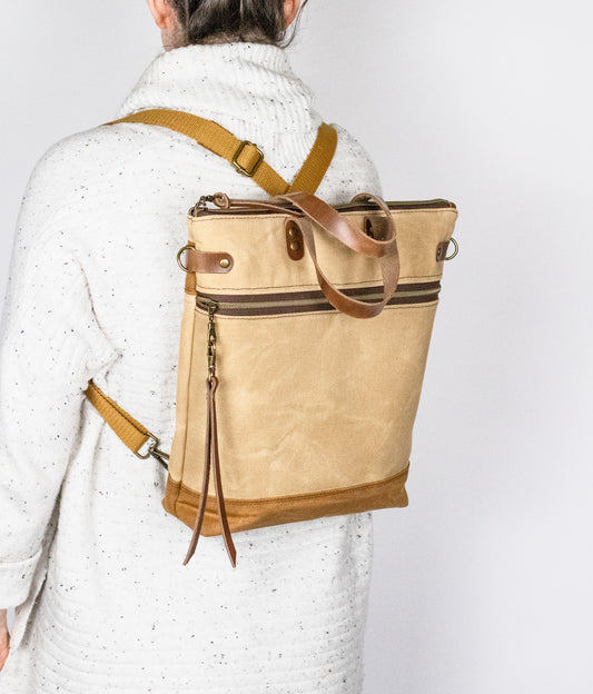 Convertible Tote - Sandy Neutral