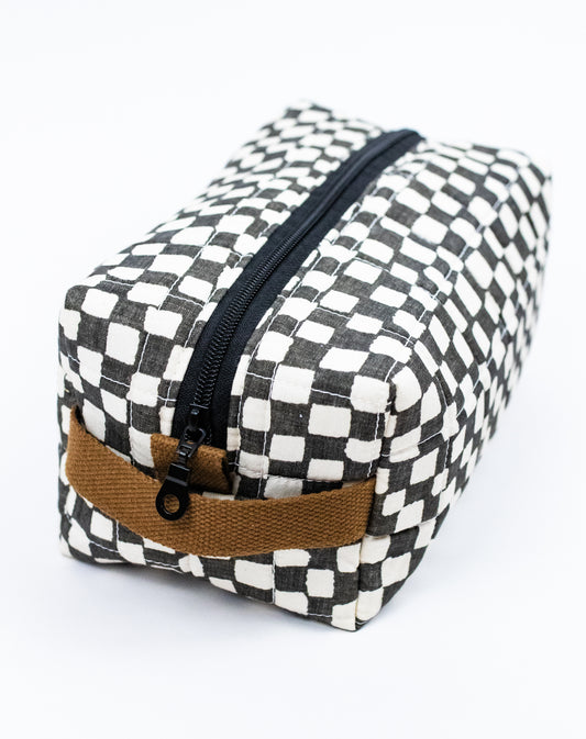 Travel Bag - Black & White Checkered