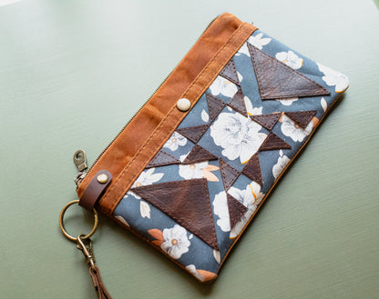 Ivy Clutch Leather Patchwork